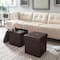 Simplify Faux Leather Folding Storage Ottoman Cube